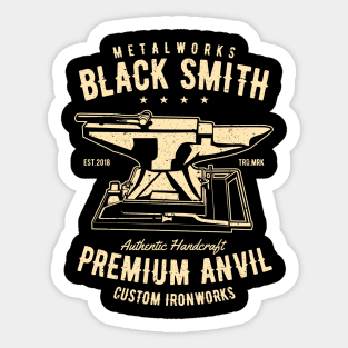 Blacksmith and Anvil Sticker